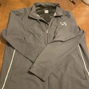 Callaway Weather Series Large Golf Full Zip Polyester Mock Neck Jacket Black